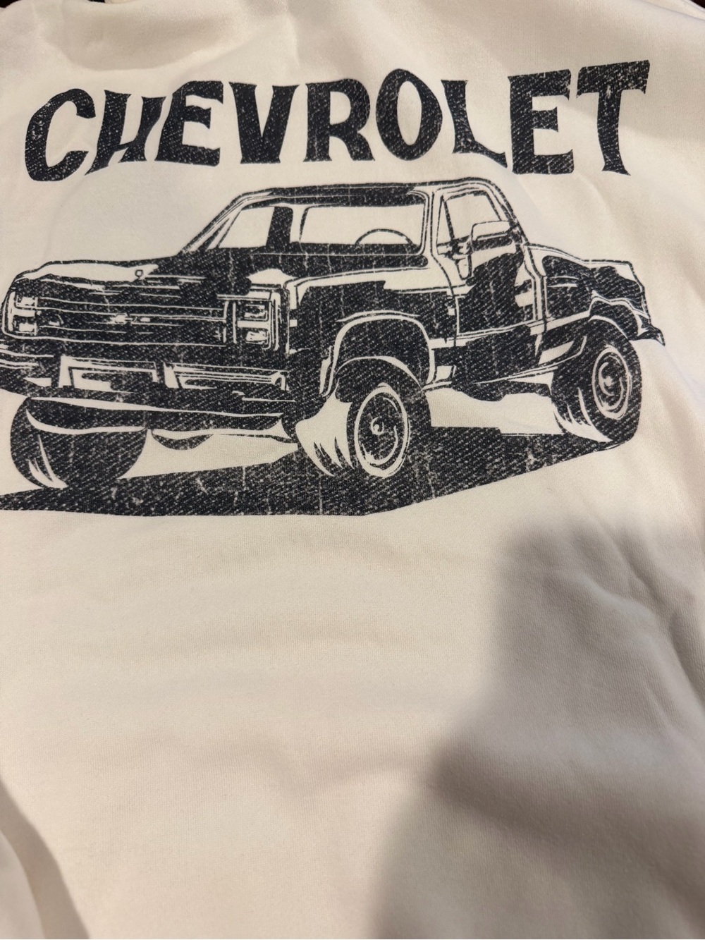 Urban Outfitters Chevy Silverado 1985 Graphic Hoodie Sweatshirt L